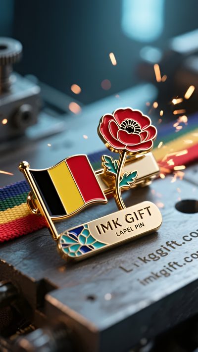 in985-Poppy-tie-clip-the-unyielding-declaration-blooming-on-the-collar