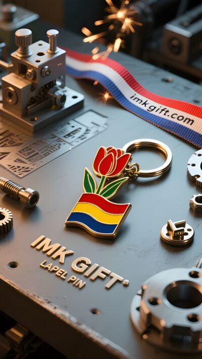 in986-Sleutelhanger-met-driekleurige-vlag-en-tulp-Draag-moed-en-hoop-met-je-mee