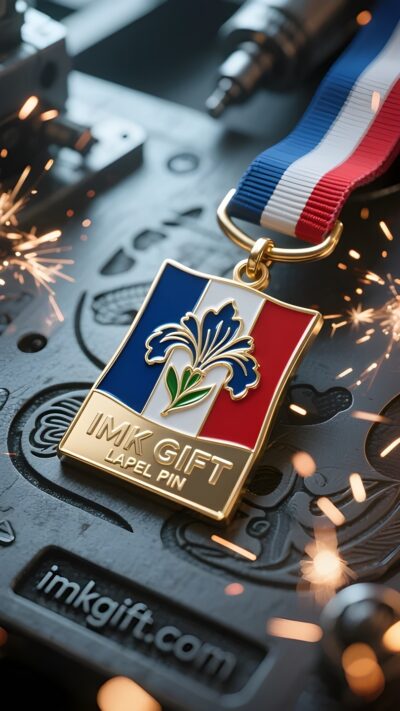 in981-Fleurs-dorées-en-bleu-blanc-et-rouge-Le-code-français-dans-l-39-ordre-de-l-39-iris