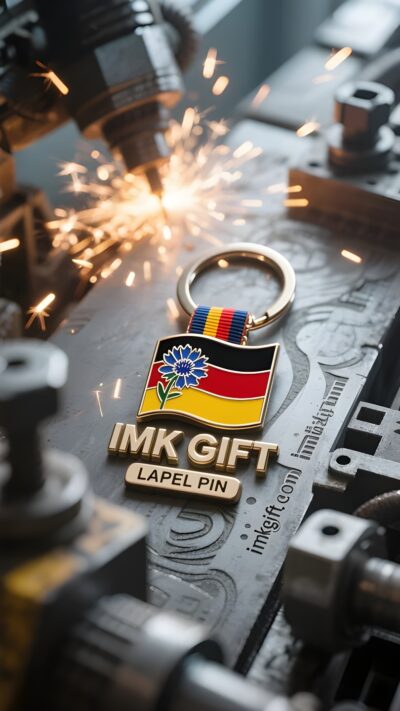 in986-Kornblumen-Schlüsselanhänger-schwarz-rot-und-gold-gewebter-Glaubenskodex