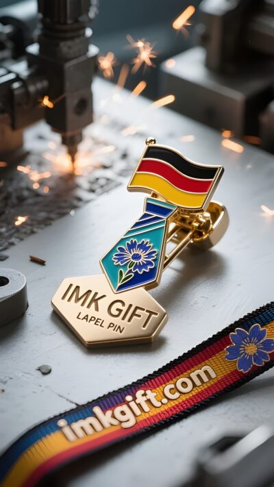 in989-Kornblumen-Krawattenklammer-Bahnbrechendes-Licht-in-Schwarz-Rot-und-Gold