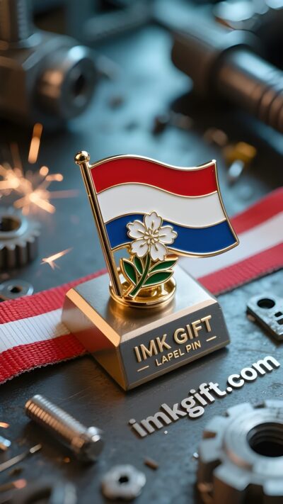 in983-Edelweiß-und-die-rot-weiße-Flagge-Halten-Sie-die-Stürme-des-Lebens-zurück