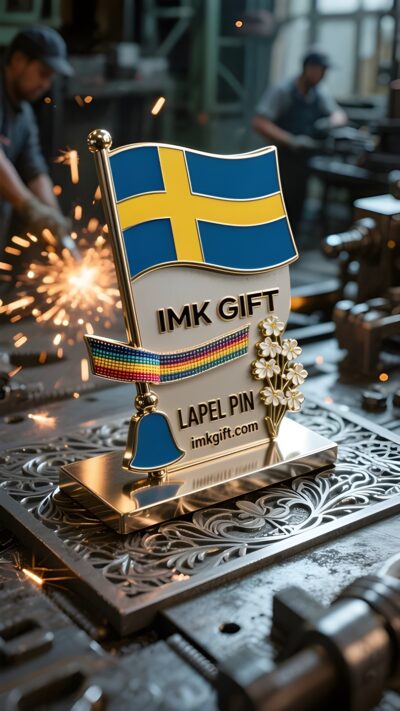 in995-Liljekonvalj-Pappersvikt-och-Blå-Korsflagga-Evigheten-blommar-i-nederbörd