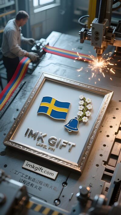 in983-Evig-vår-i-en-blå-och-guldfärgad-ram