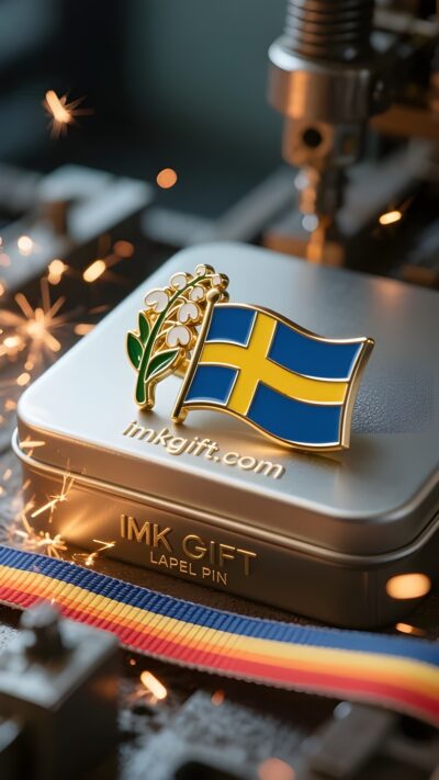 in986-Liljekonvalj-visitkortslåda-En-karriärkompass-i-blått-och-guldfärgat-flaggspråk