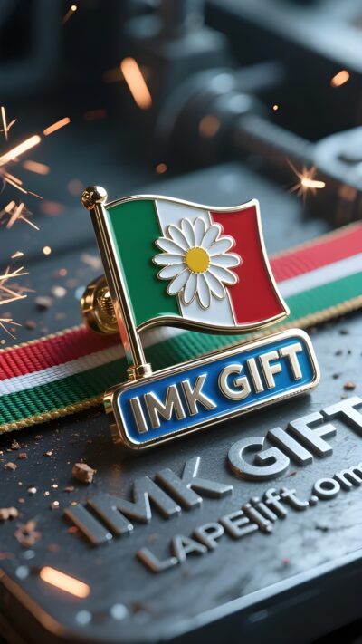 in984-Fermacarte-a-forma-di-margherita-e-bandiera-tricolore-Promessa-immortale-nel-tempo