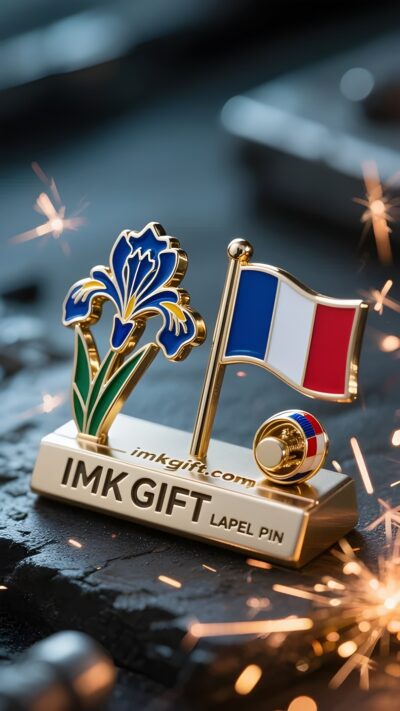 in987-Presse-papier-Iris-et-drapeau-tricolore-Des-racines-françaises-qui-grandissent-dans-la-tourmente