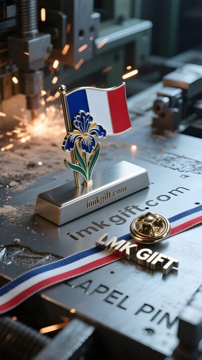 in996-Presse-papiers-Iris-et-drapeau-tricolore-l-39-épine-dorsale-de-la-France-qui-s-39-est-précipitée-au-fil-du-temps