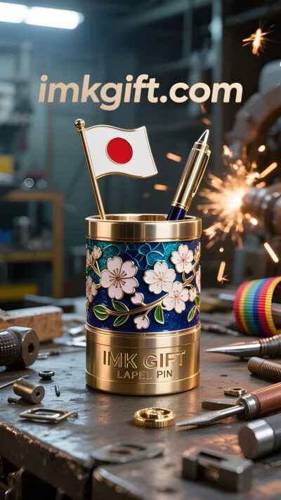 in996-赤い太陽と桜-ペンホルダーに咲く人生の大志